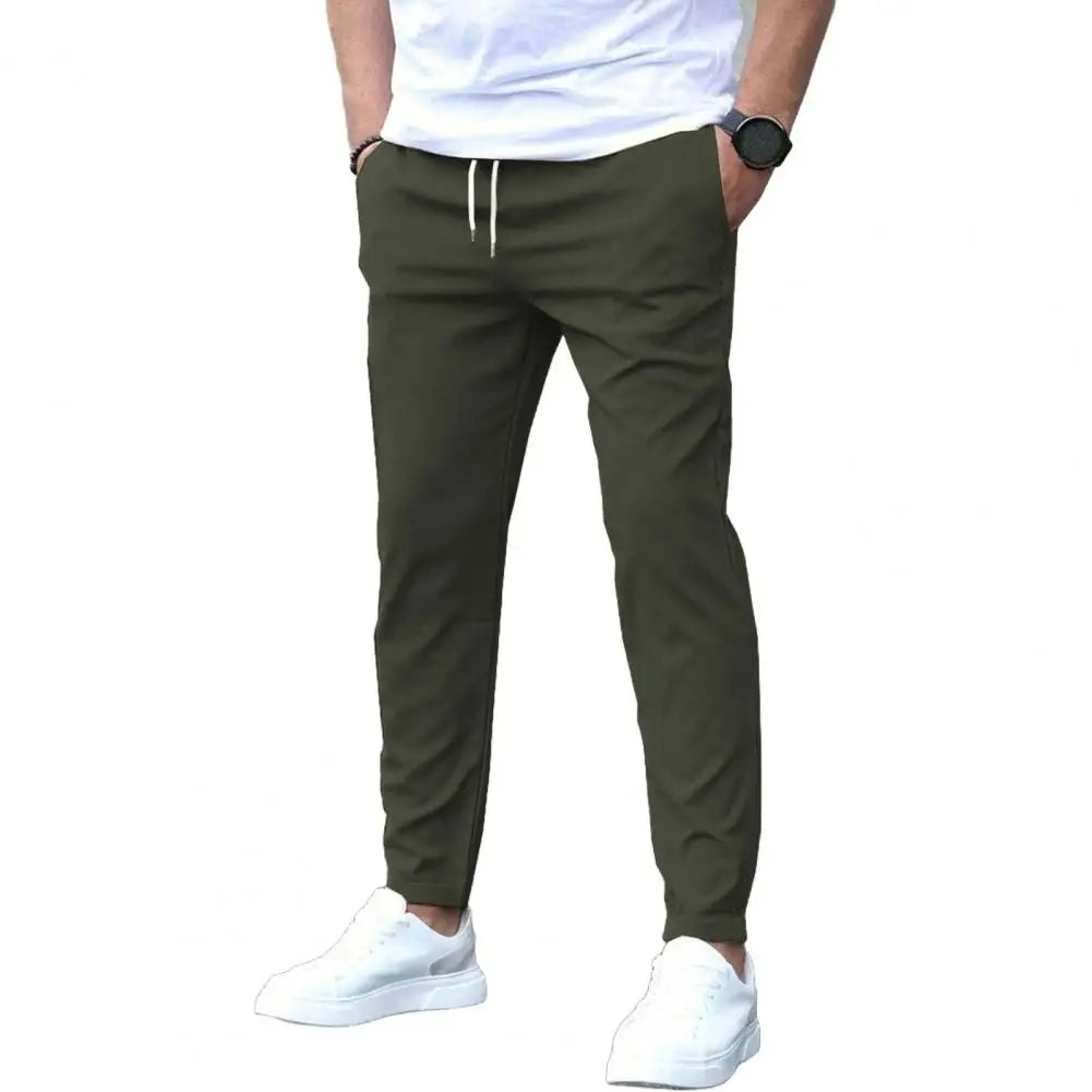 Men's Sporty Joggers with Pockets and Stretchy Waistband