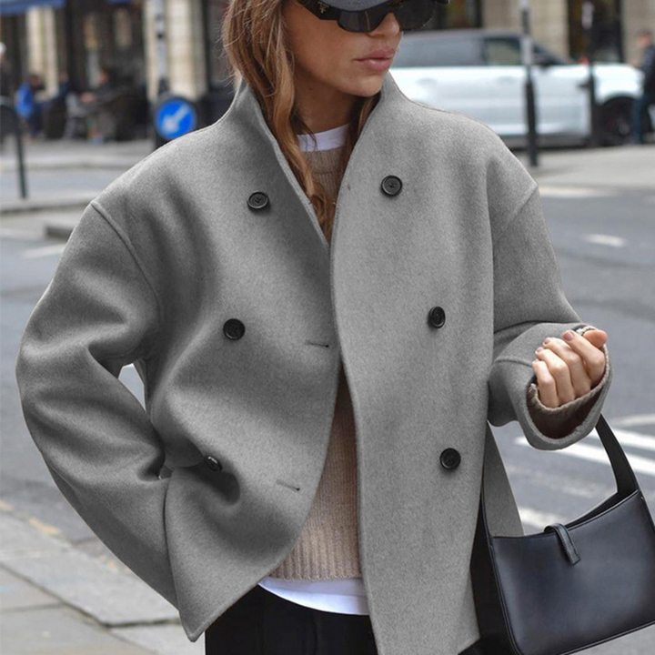 Women's Stand Collar Long Sleeve Coat