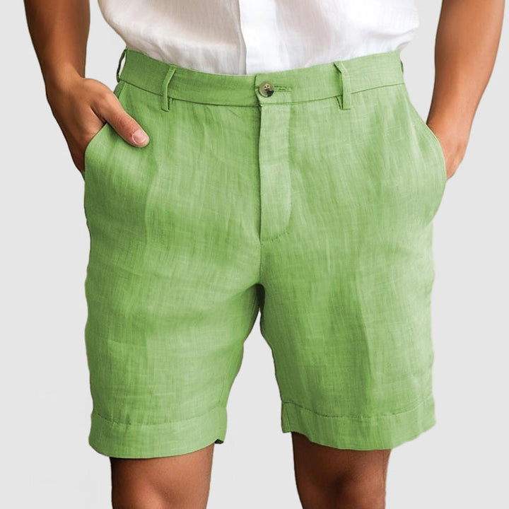 Men's Casual Cotton and Linen Blend Shorts