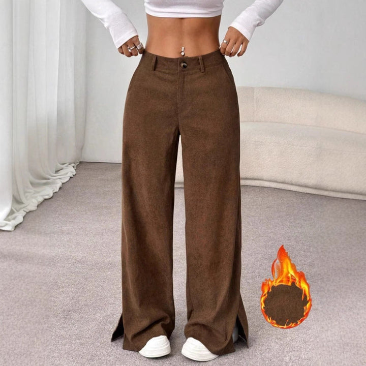 Women's Chic High-Waist Wide Leg Split Pants