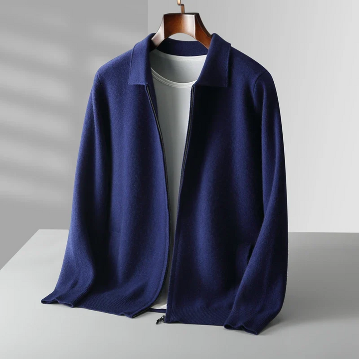 Men's Stylish and Versatile Full-Zip Cardigan