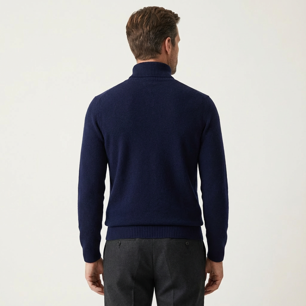 Men's Ribbed Roll-Neck Sweater
