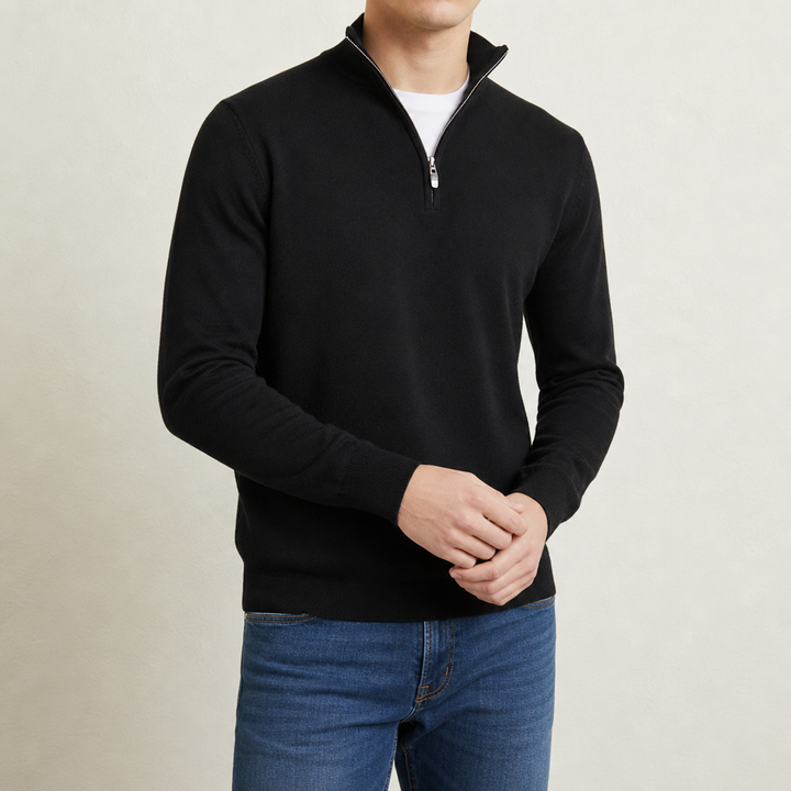 Men's Zip Collar Sweater