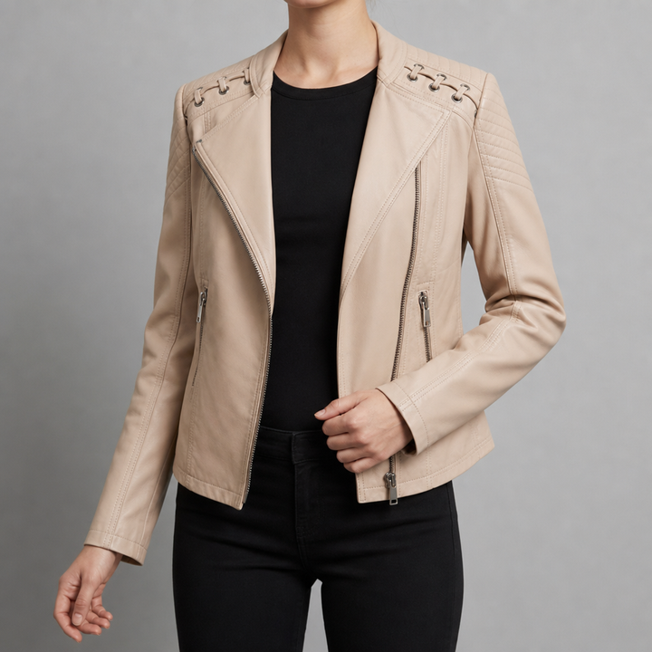 Women's Lace-Up Moto Jacket