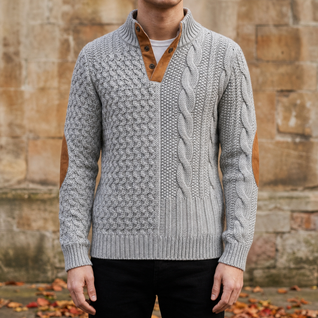 Men's Cable Knit Pullover Sweater