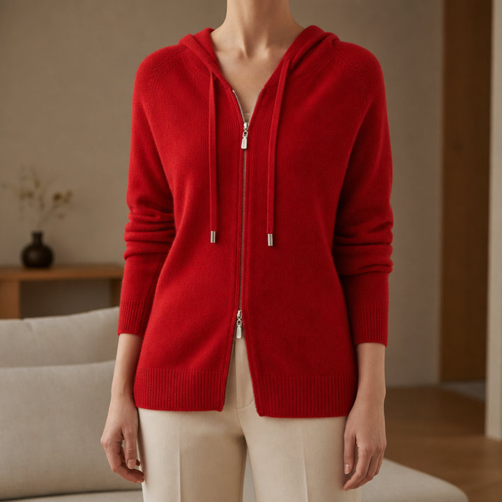 Women's Knit Zip Hoodie Cardigan