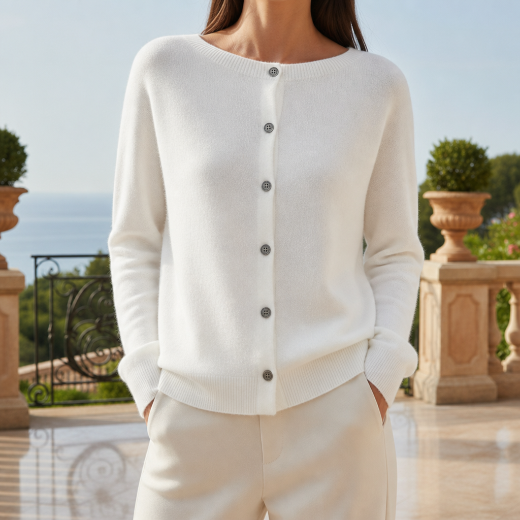 Women's Round Neck Cardigan Sweater