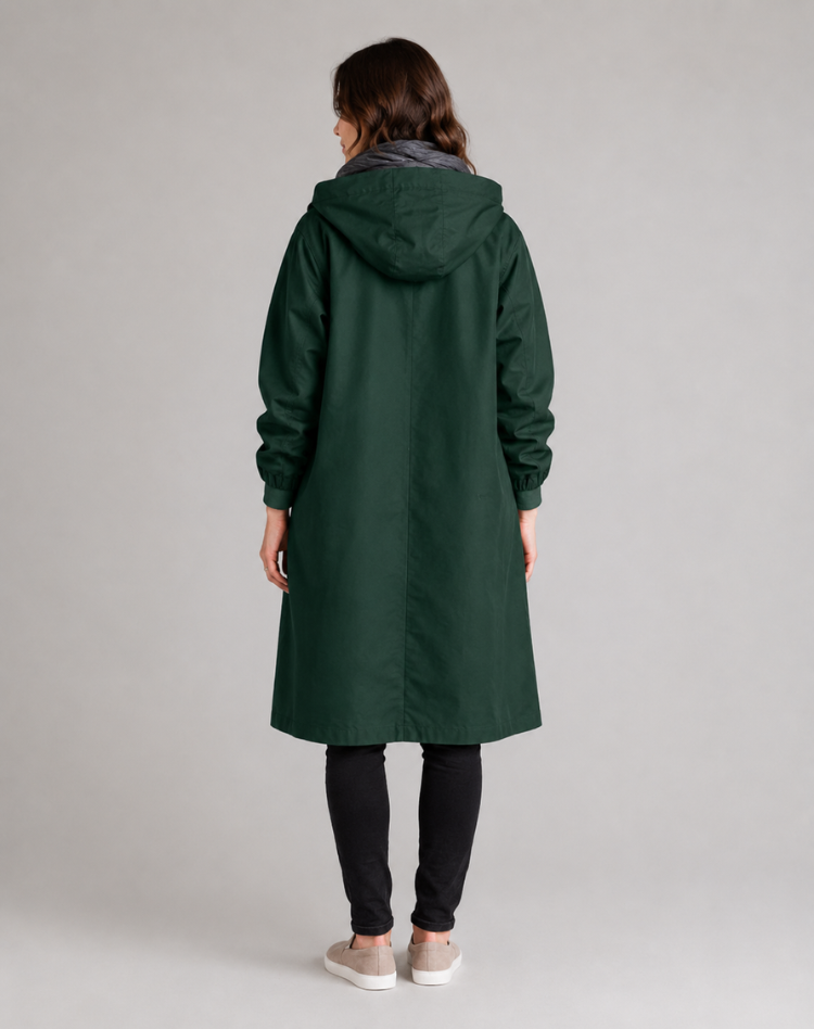 Women's Lightweight Hooded Trench Coat for Everyday Wear