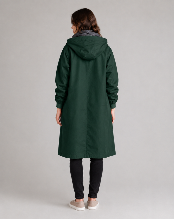 Women's Lightweight Hooded Trench Coat for Everyday Wear