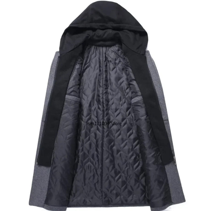 Men's Two-Layer Hooded Coat for Ultimate Warmth and Style