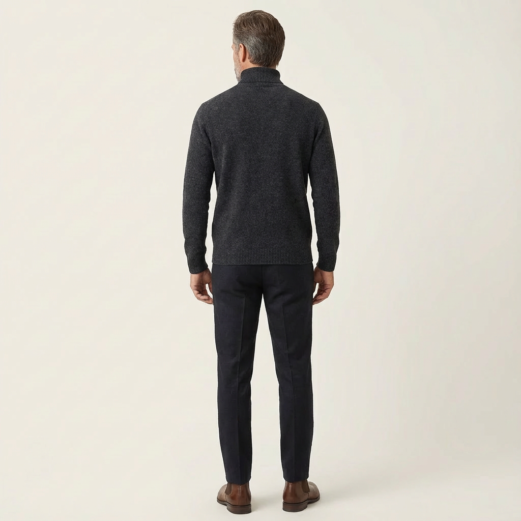 Men's Ribbed Roll-Neck Sweater