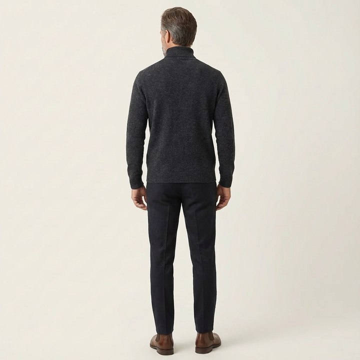 Men's Ribbed Roll-Neck Sweater