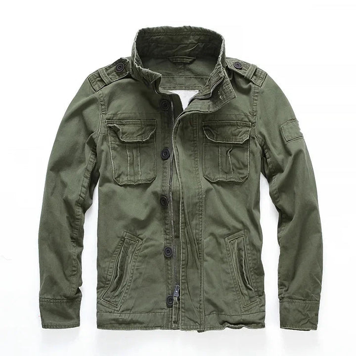 Men's Utility Pocket Cargo Denim Jacket