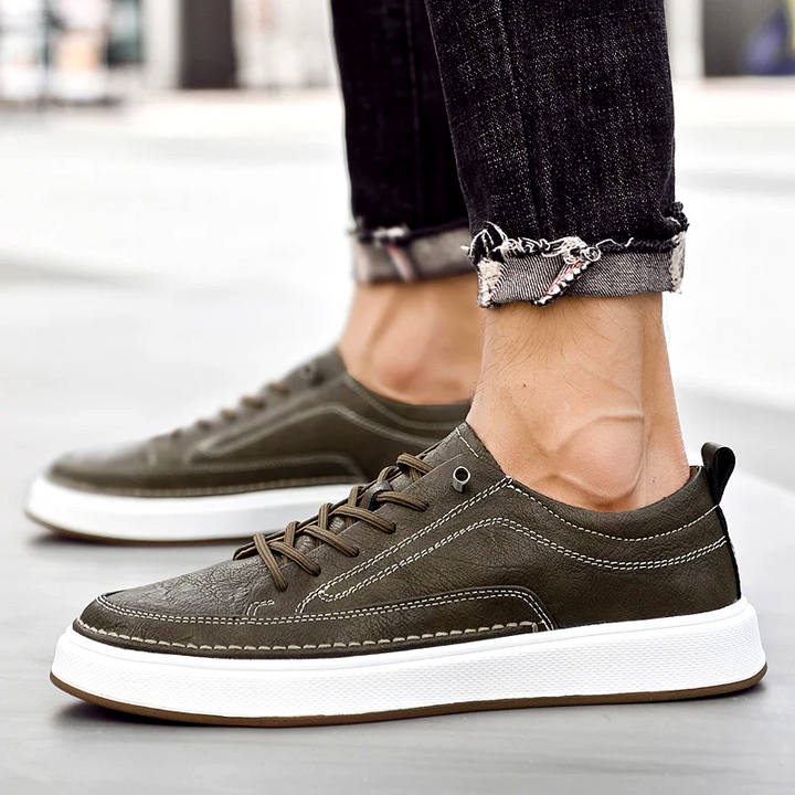 Men's Fashion Leather Sneakers for Stylish Comfort