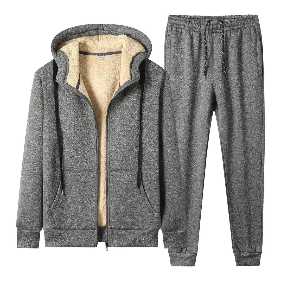 Men's Fleece Jogging Suit Set for Comfort and Style