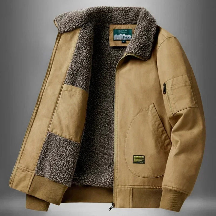 Men's Sherpa-Lined Aviator Jacket for Ultimate Warmth and Style