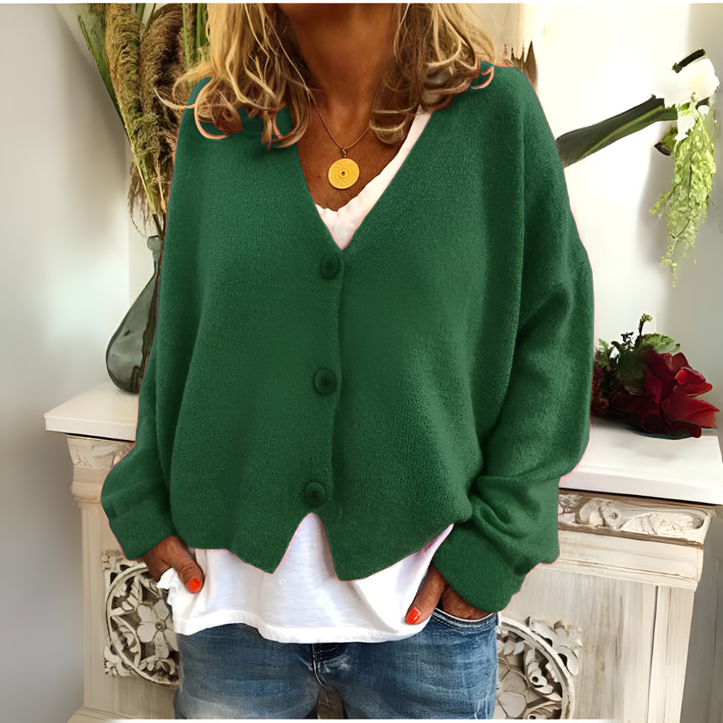 Women's Cozy Knit Relaxed Fit Cardigan