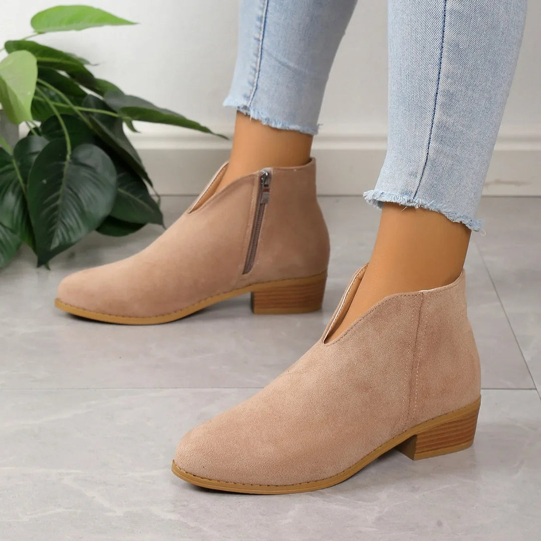 Women's Stylish Suede Ankle Booties
