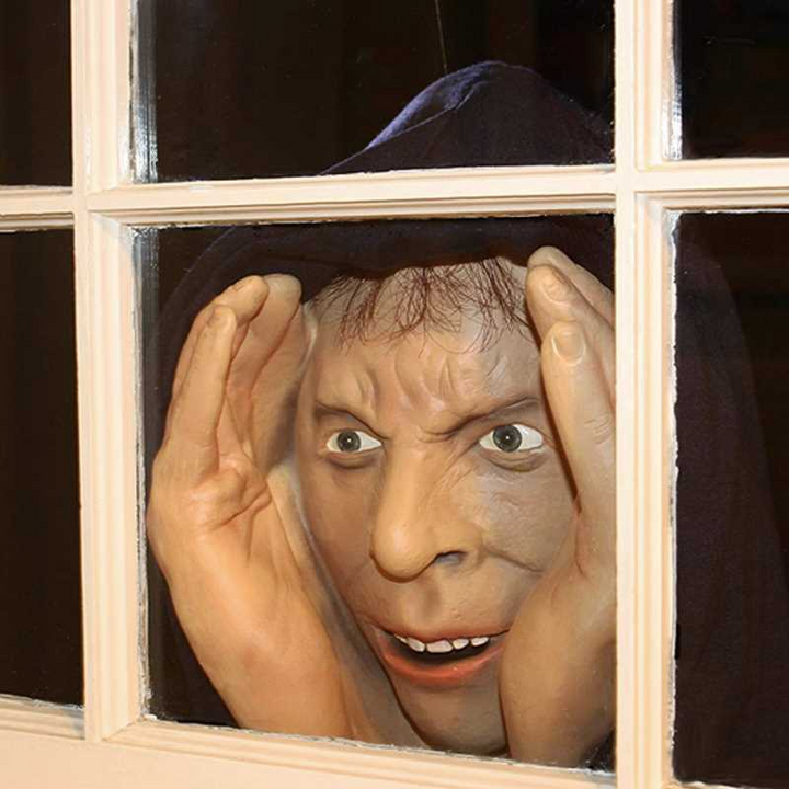 Halloween's Realistic Scary Window Peeper Figure with Suction Cup