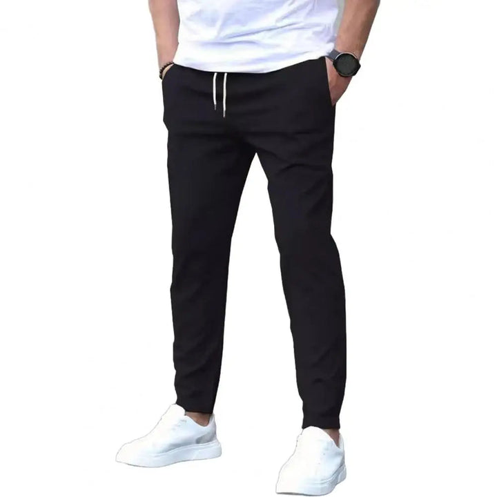 Men's Sporty Joggers with Pockets and Stretchy Waistband