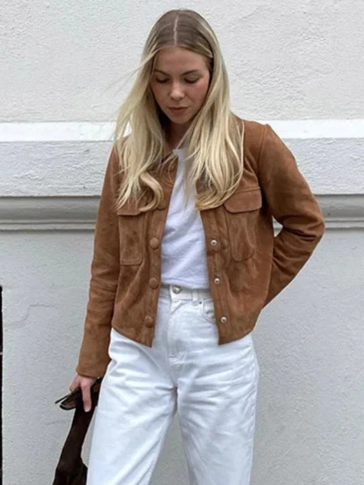 Women's Stylish Suede Jacket for Trendy Fashion Looks