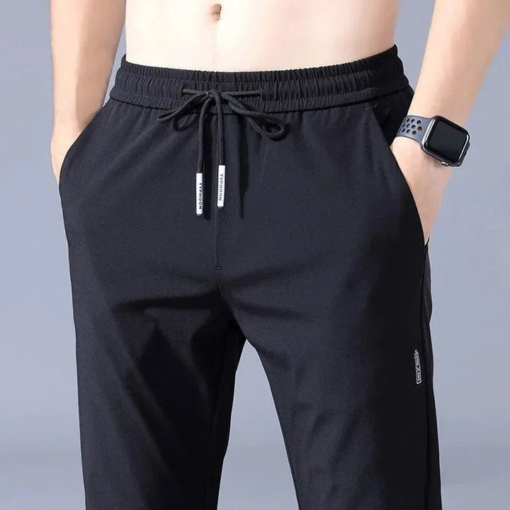 Men's Sporty Jogging Pants with Cord Drawstring