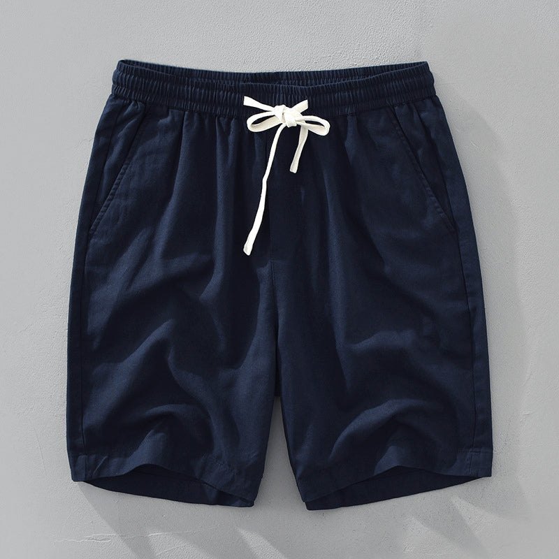 Men's Casual Linen Shorts for Summer Beachwear