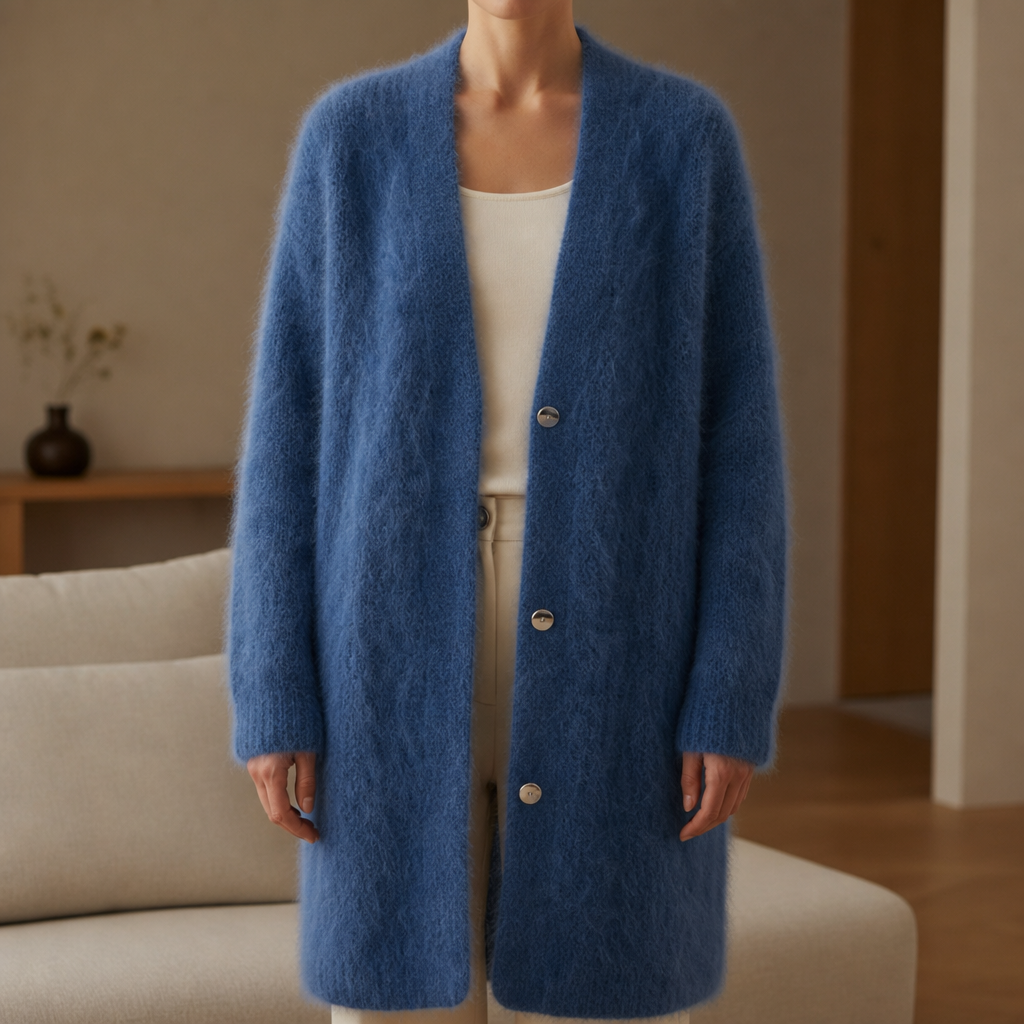 Women's Cozy Long Fluffy Cardigan