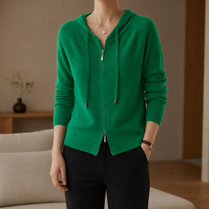 Women's Knit Zip Hoodie Cardigan