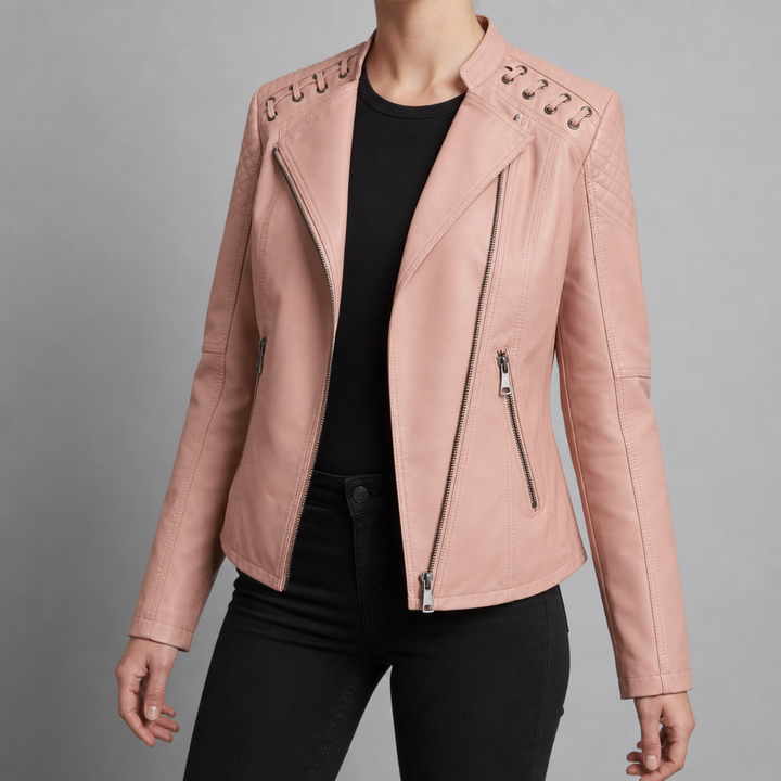 Women's Lace-Up Moto Jacket