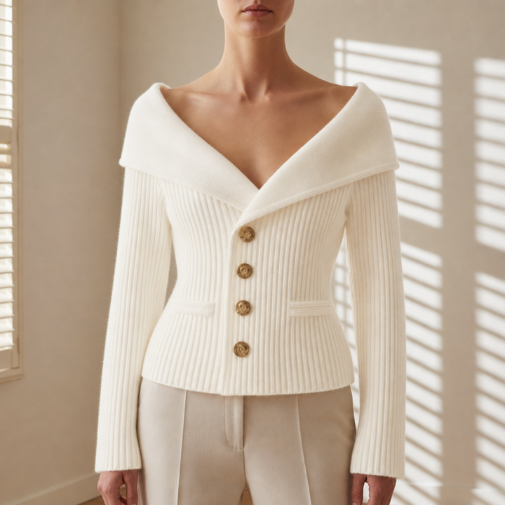 Women's Off-Shoulder Knit Cardigan