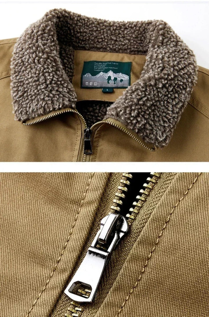 Men's Sherpa-Lined Aviator Jacket for Ultimate Warmth and Style