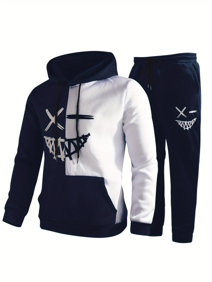 Men's Hooded Sweatshirt and Jogging Pants Set