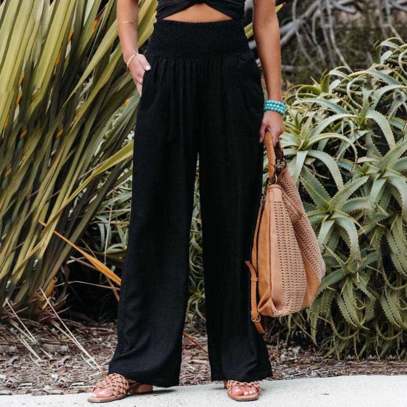 Women's Effortlessly Breathable Wide Leg Linen Trousers