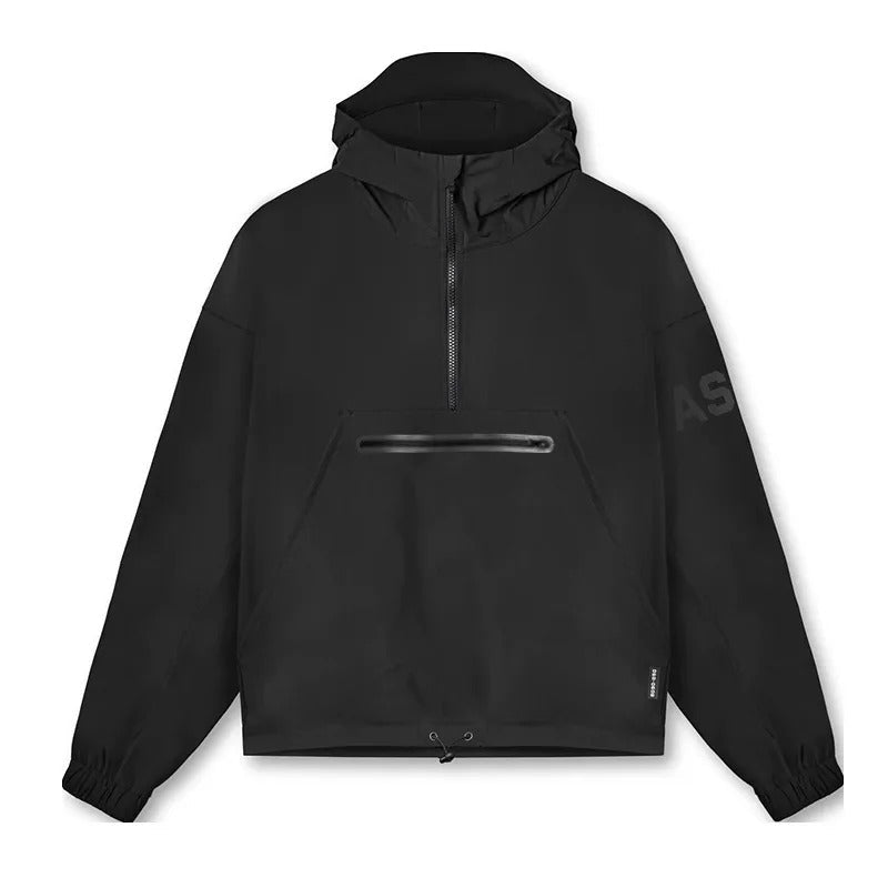 Men's Sporty Anorak Jacket with Zipper