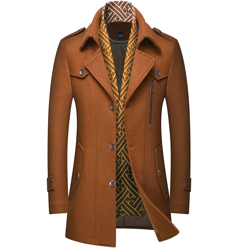 Men's wool coat for stylish warmth and comfort