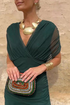 Sophia | Women's Elegant V-neck Fantasy Maxi Dress-Trendy 4 Fit
