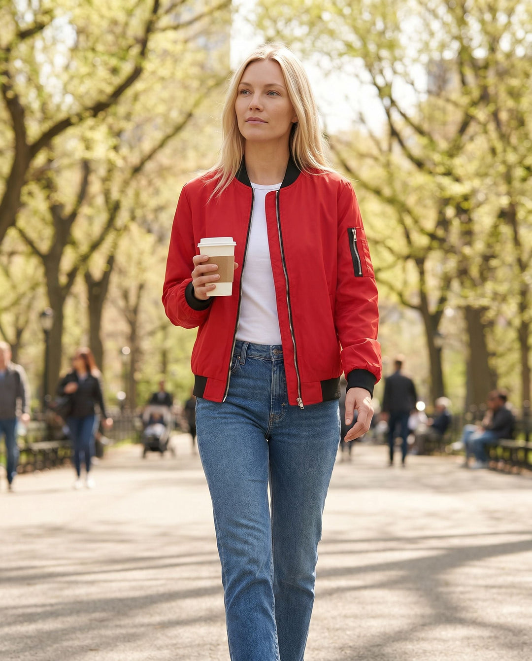 Women's Lightweight Casual Bomber Jacket for Everyday Wear