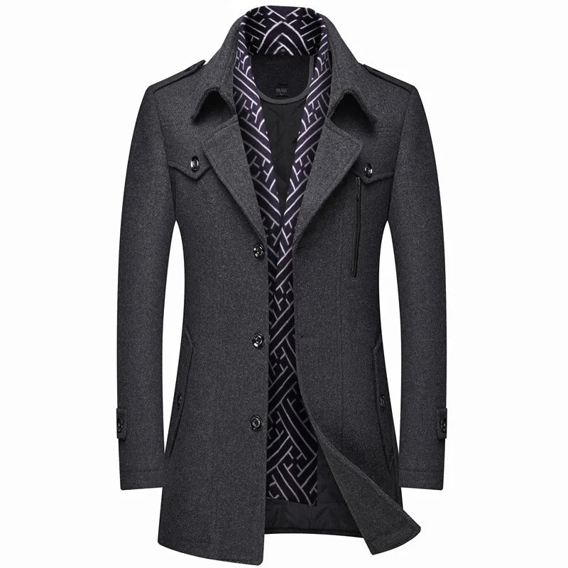 Men's wool coat for stylish warmth and comfort