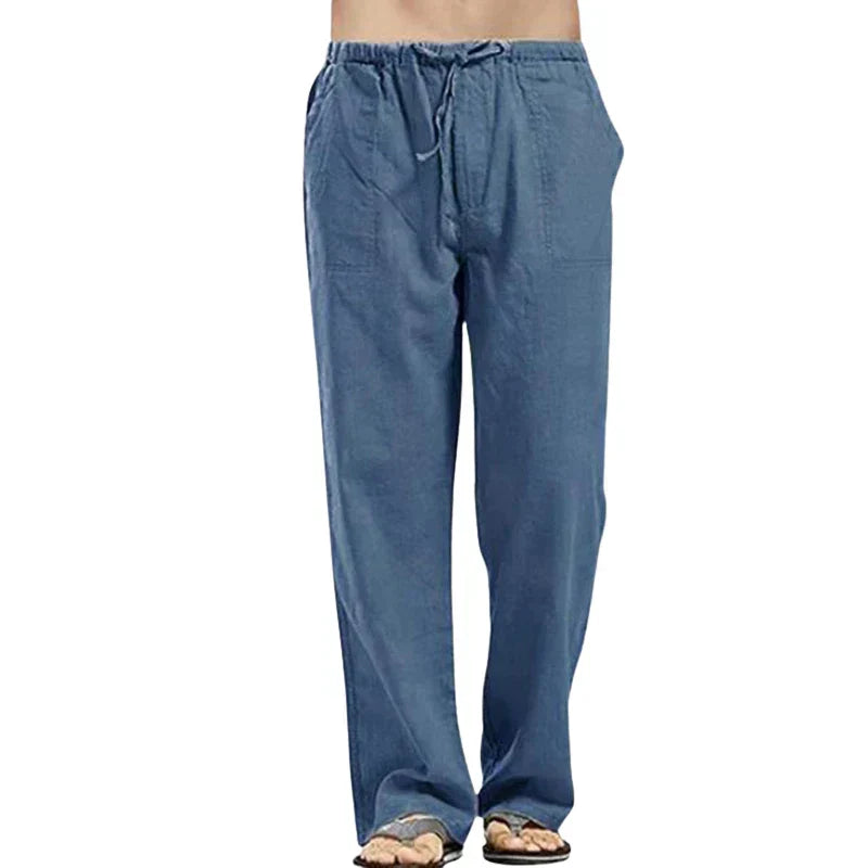 Men's Breathable Linen Pants with Oversized Fit