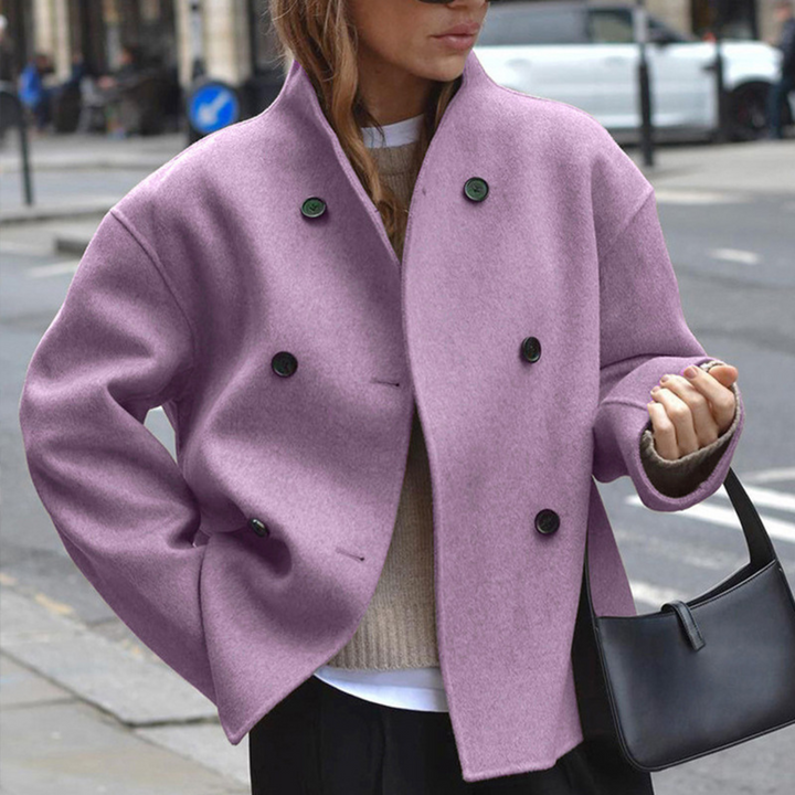Women's Stand Collar Long Sleeve Coat