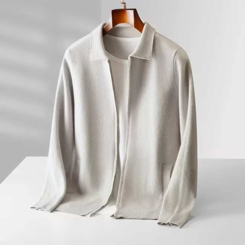 Men's Stylish and Versatile Full-Zip Cardigan