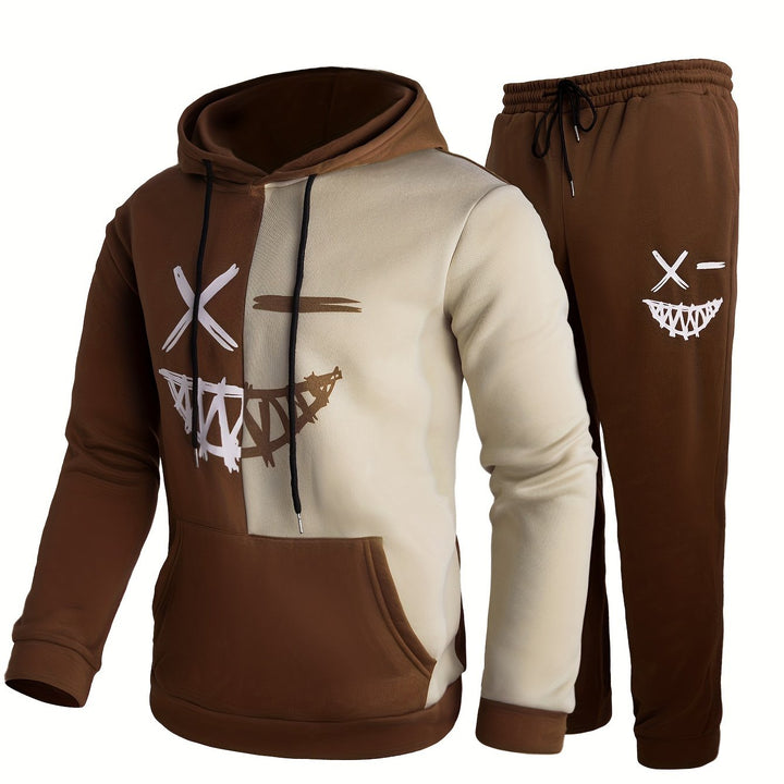 Men's Hooded Sweatshirt and Jogging Pants Set
