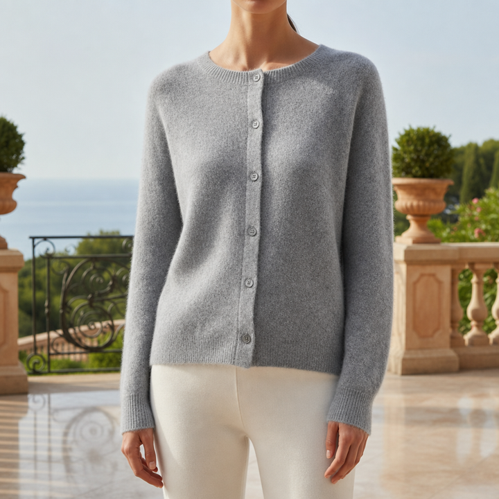 Women's Round Neck Cardigan Sweater