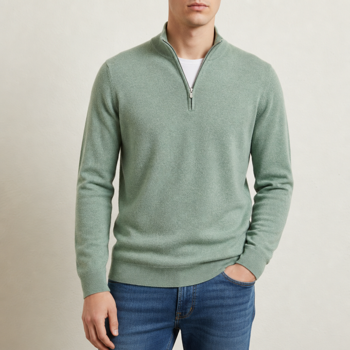 Men's Zip Collar Sweater
