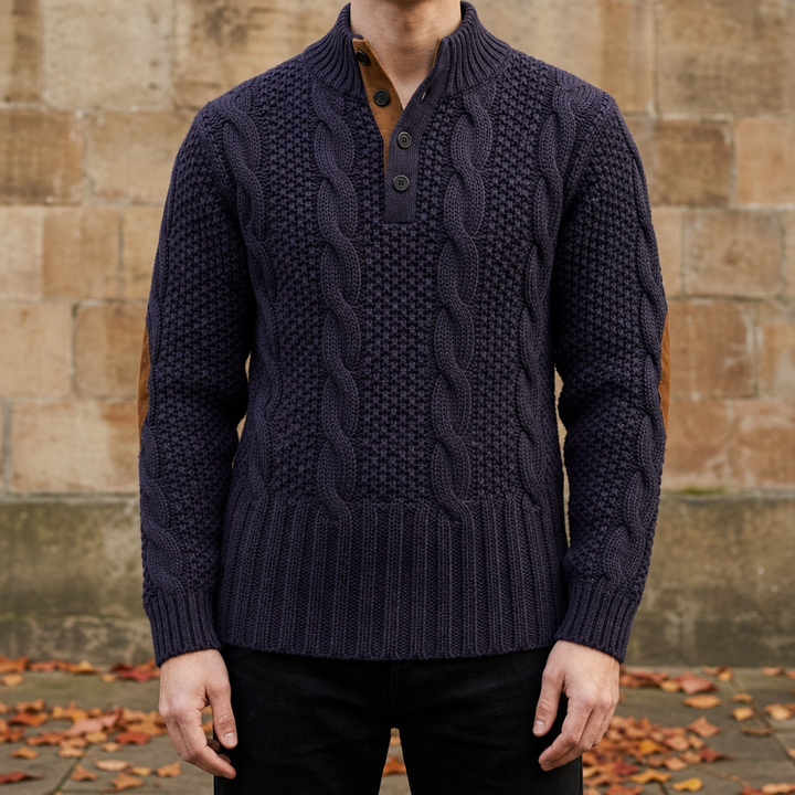 Men's Cable Knit Pullover Sweater