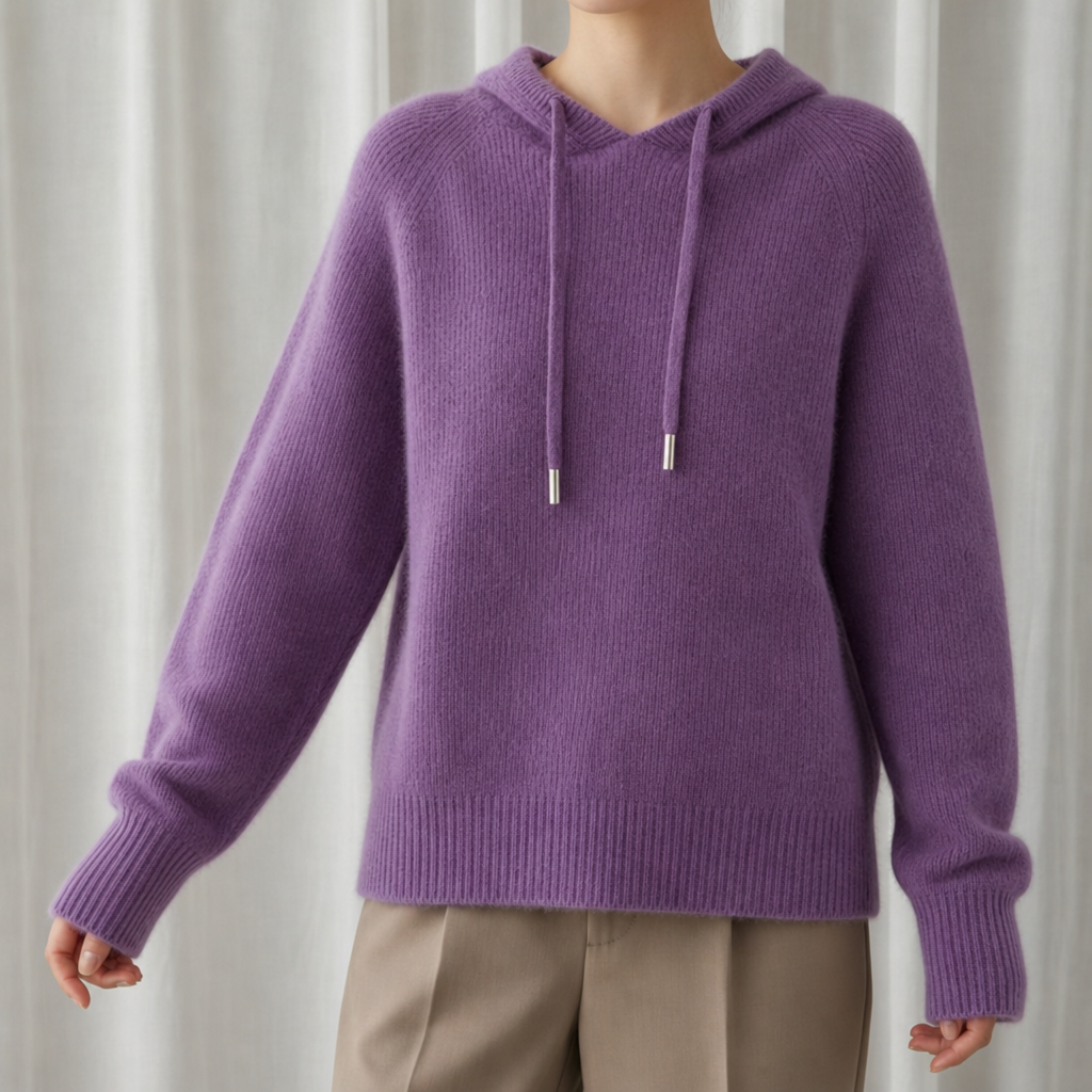 Women's Cashmere Knit Hoodie