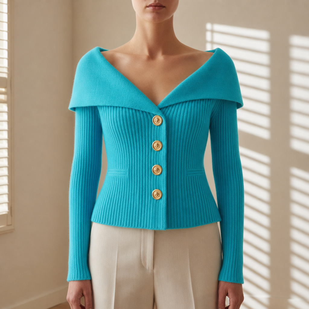 Women's Off-Shoulder Knit Cardigan