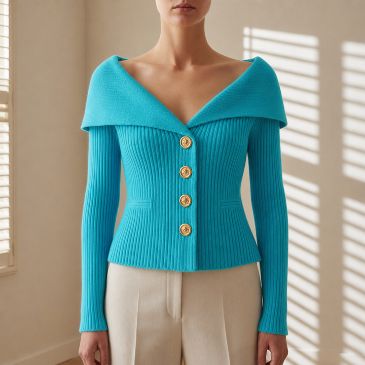 Women's Off-Shoulder Knit Cardigan