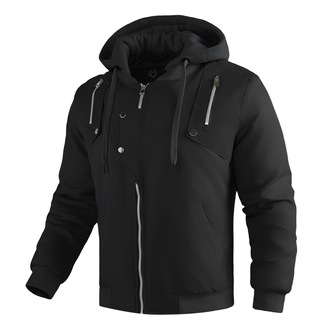 Men's Hooded Bomber Jacket for Stylish Comfort